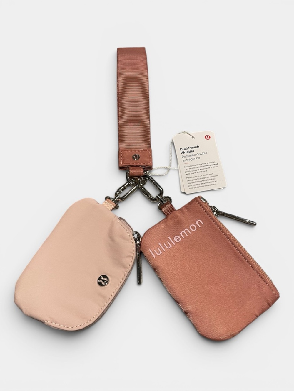 Lululemon Dual Pouch Wristlet in Blush/Rose